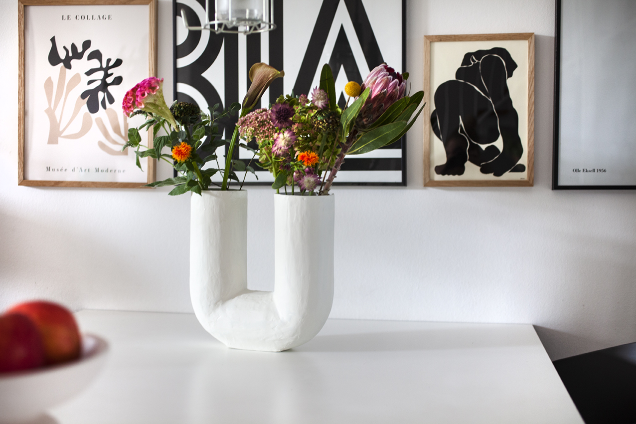 Vase in U-Form als DIY