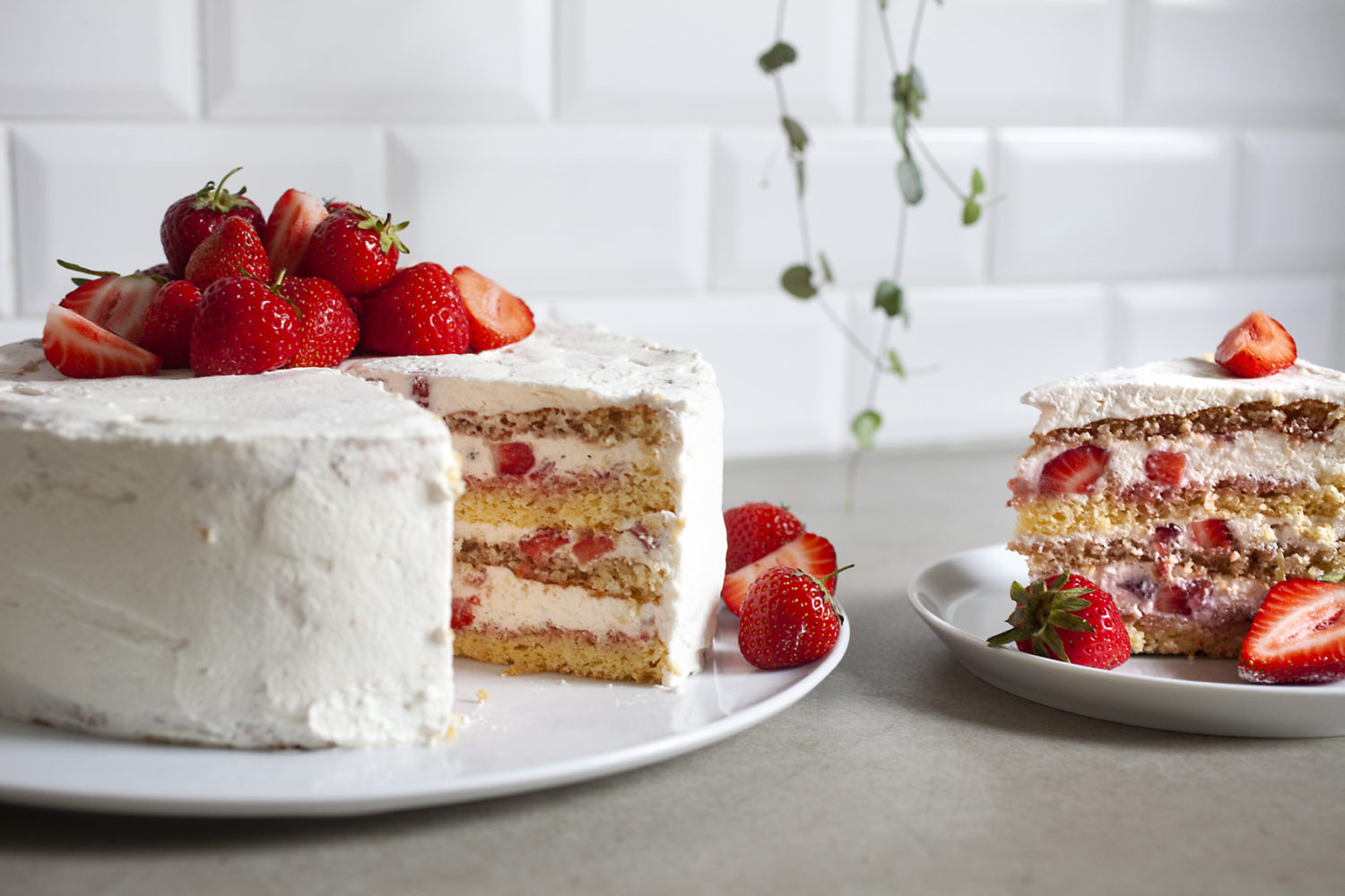 Sommerliche Erdbeer-Ricotta-Torte - makajumy.de